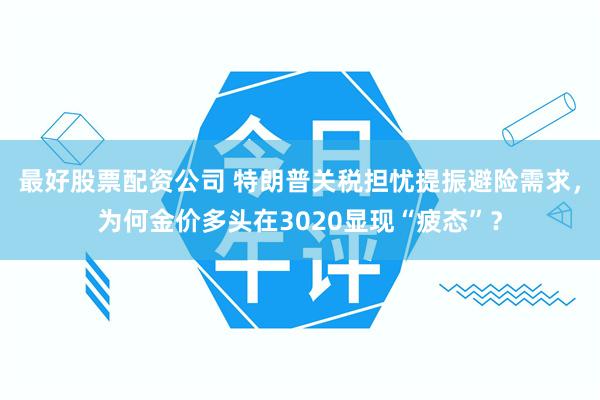最好股票配资公司 特朗普关税担忧提振避险需求，为何金价多头在3020显现“疲态”？