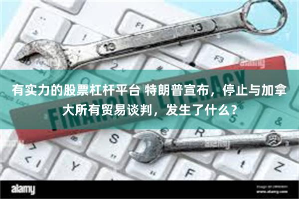 有实力的股票杠杆平台 特朗普宣布，停止与加拿大所有贸易谈判，发生了什么？